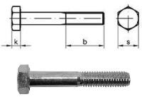 Болт M12×70 DIN 931, А2 / AISI 304
